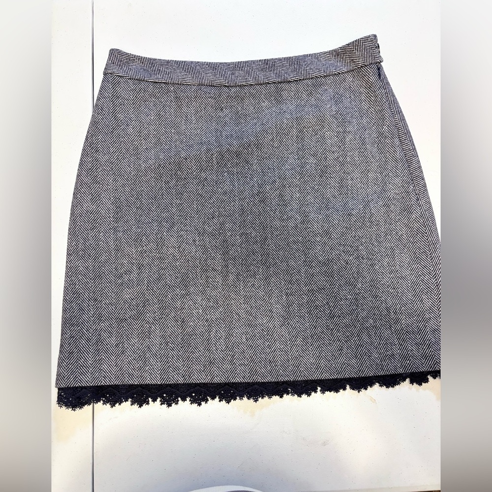 Brooks Brothers Red Fleece Wool Blend Skirt sz8-0145
